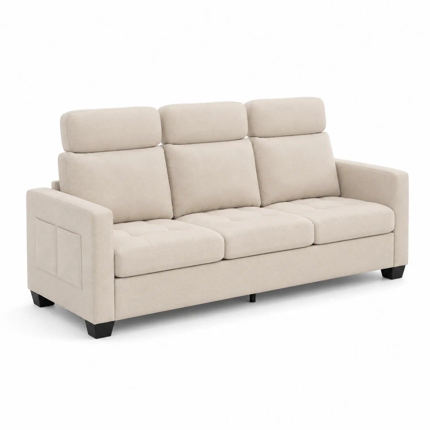 Canapé 3 places en tissu Beige