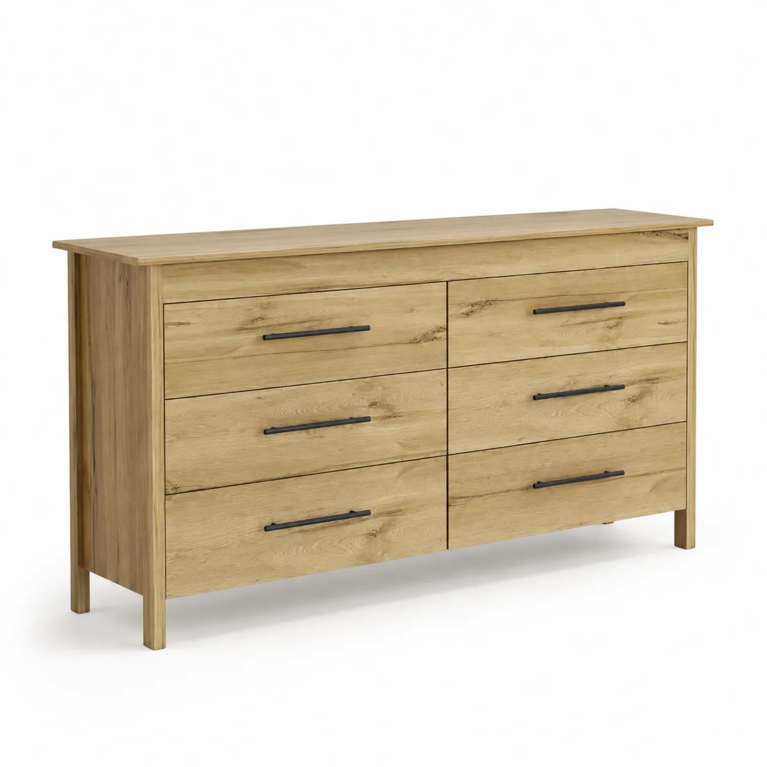 Commode en bois 6 tiroirs Bois clair