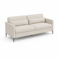 Canapé 3 places tissu beige pieds métal